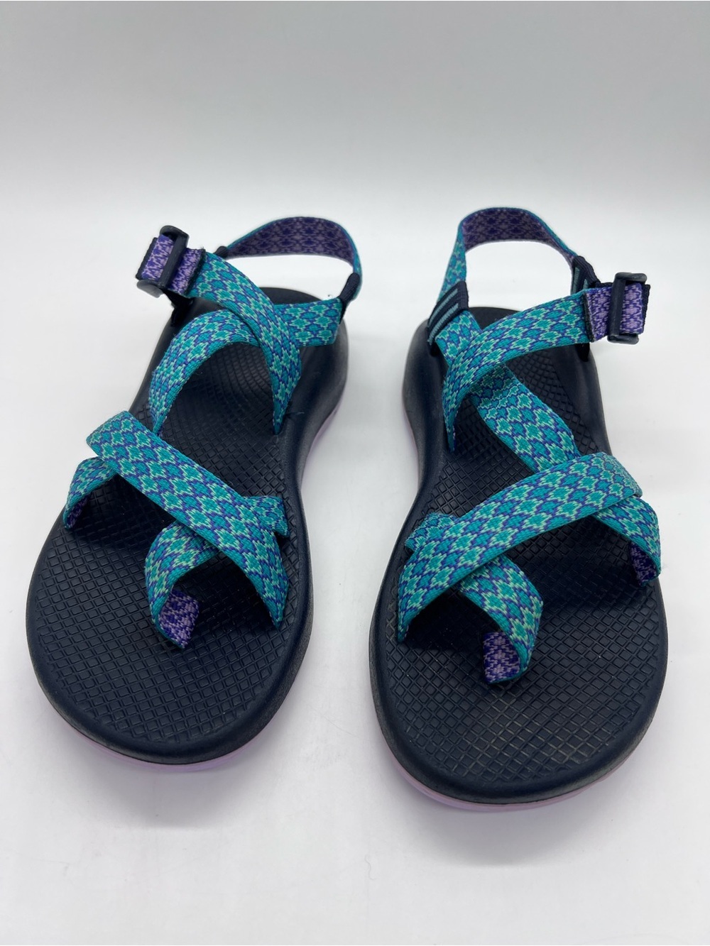 Chaco Women’s Classic Z/2 Teal & Purple Patterned Strappy Sandals Size 8